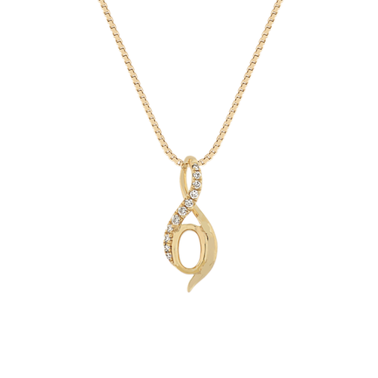 Nyla Natural Diamond Infinity Pendant in 14K Yellow Gold (18 in)