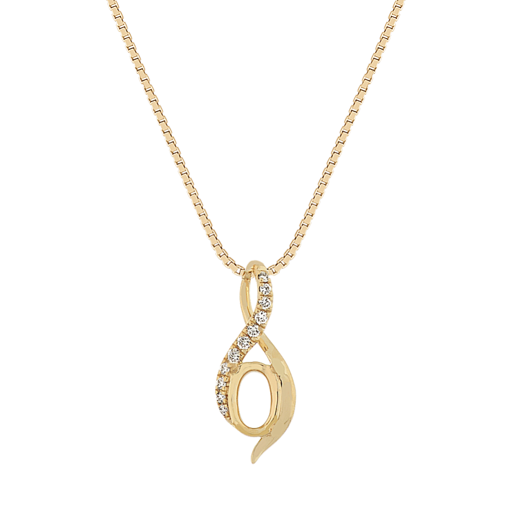Nyla Diamond Infinity Pendant in 14K Yellow Gold (18 in) | Shane Co.