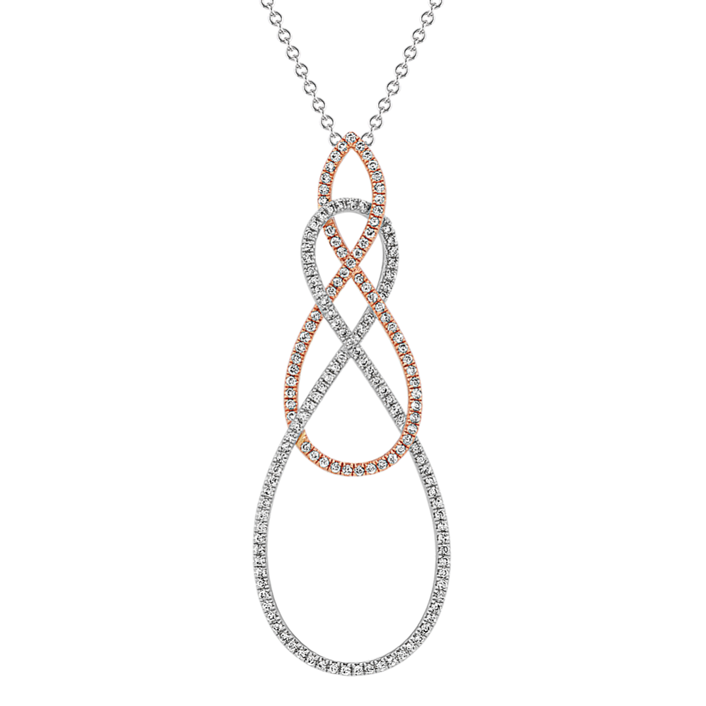 Diamond Infinity Pendant in 14k Two-Tone Gold (22 in)
