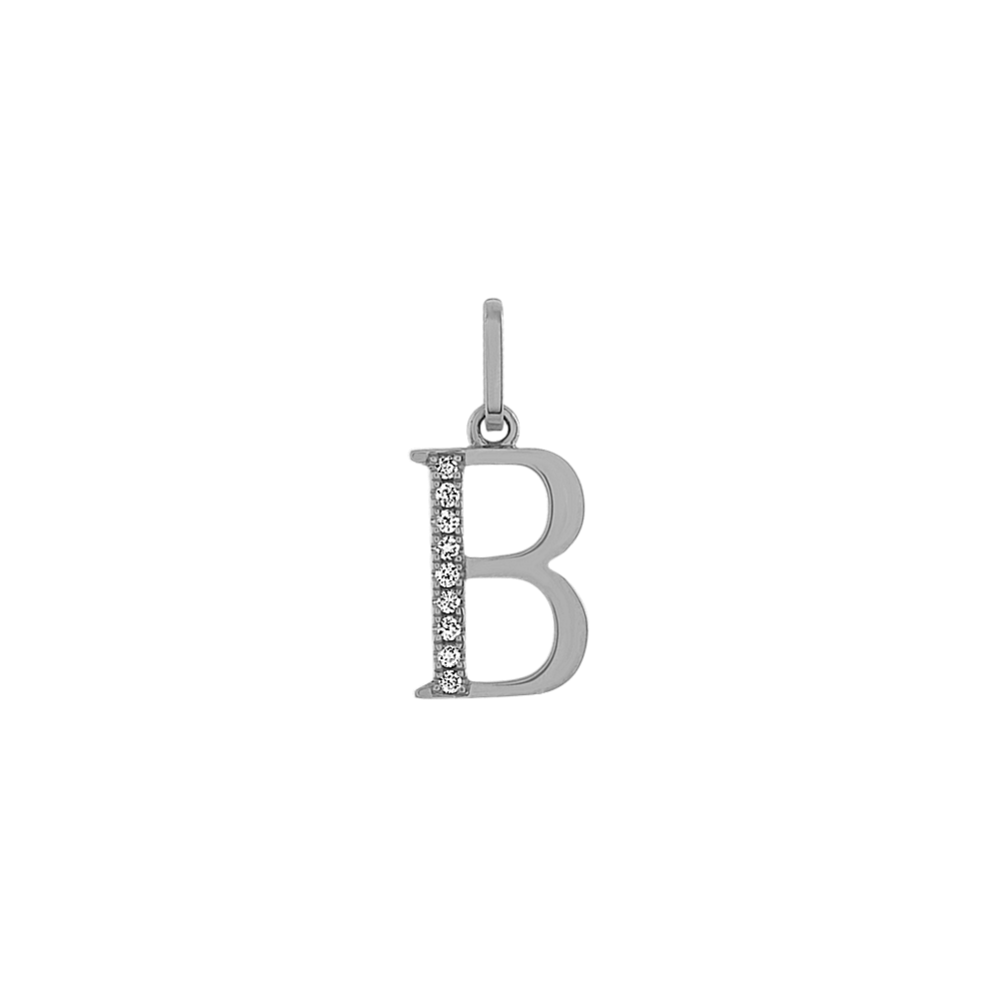 Diamond Accent Letter B Charm