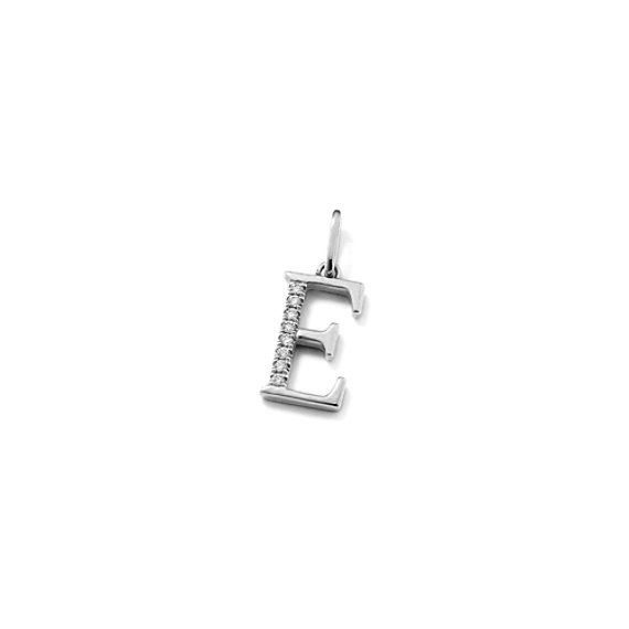 Diamond Accent Letter E Charm