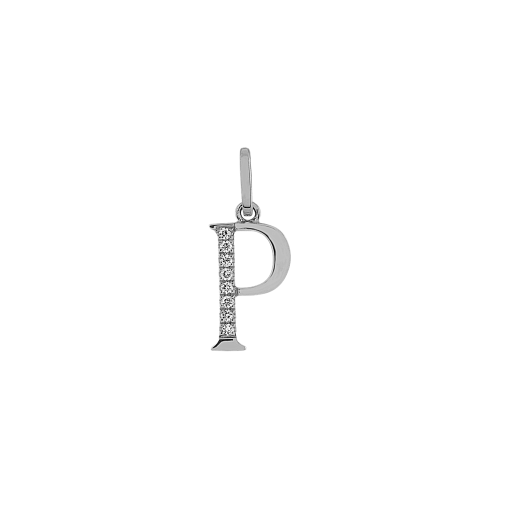 Diamond Accent Letter P Charm