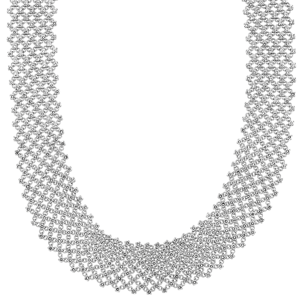 Diamond Mesh Choker Necklace (15'')