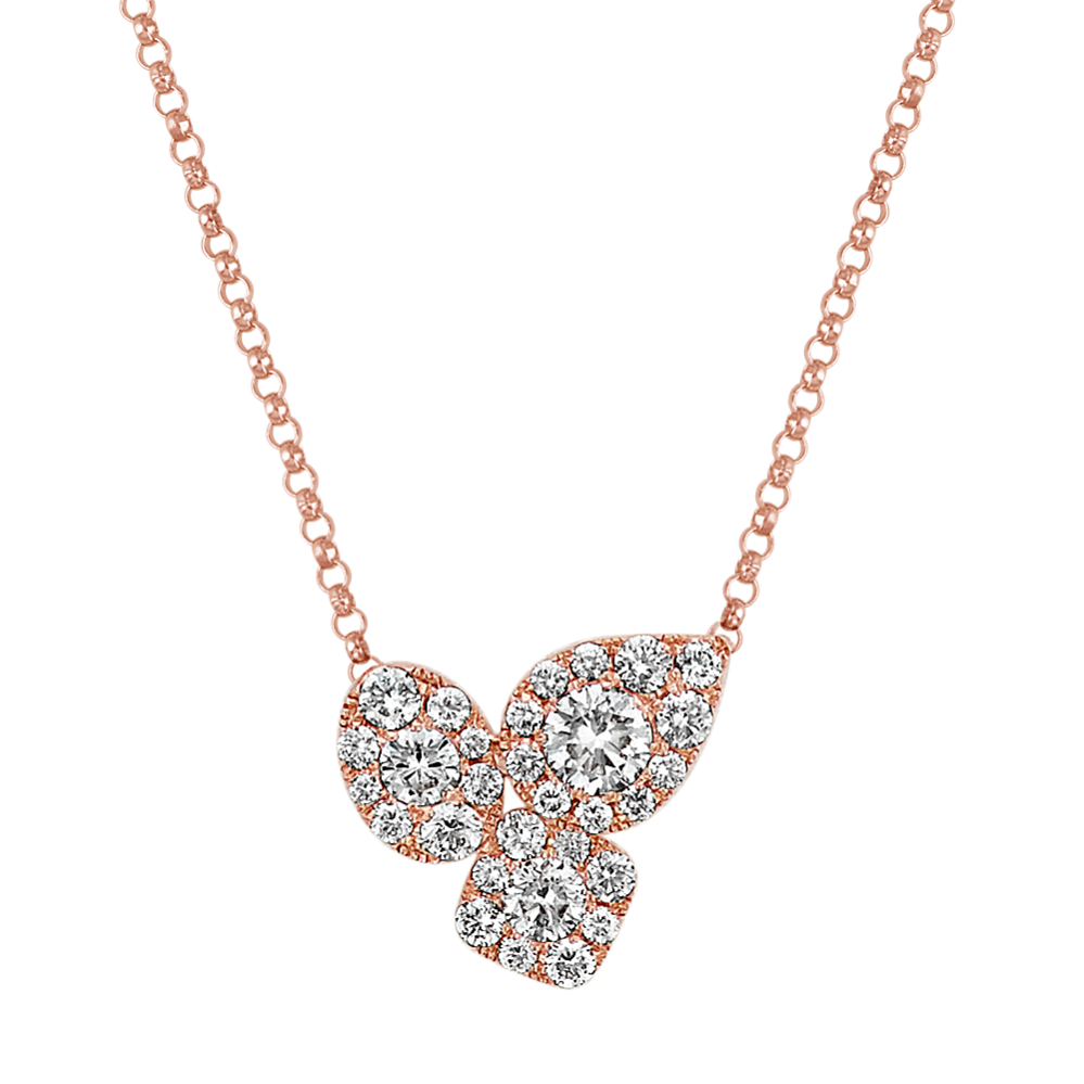 Diamond Necklace in 14k Rose Gold (16'')