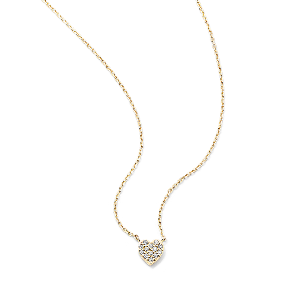 Diamond Pave Heart Necklace