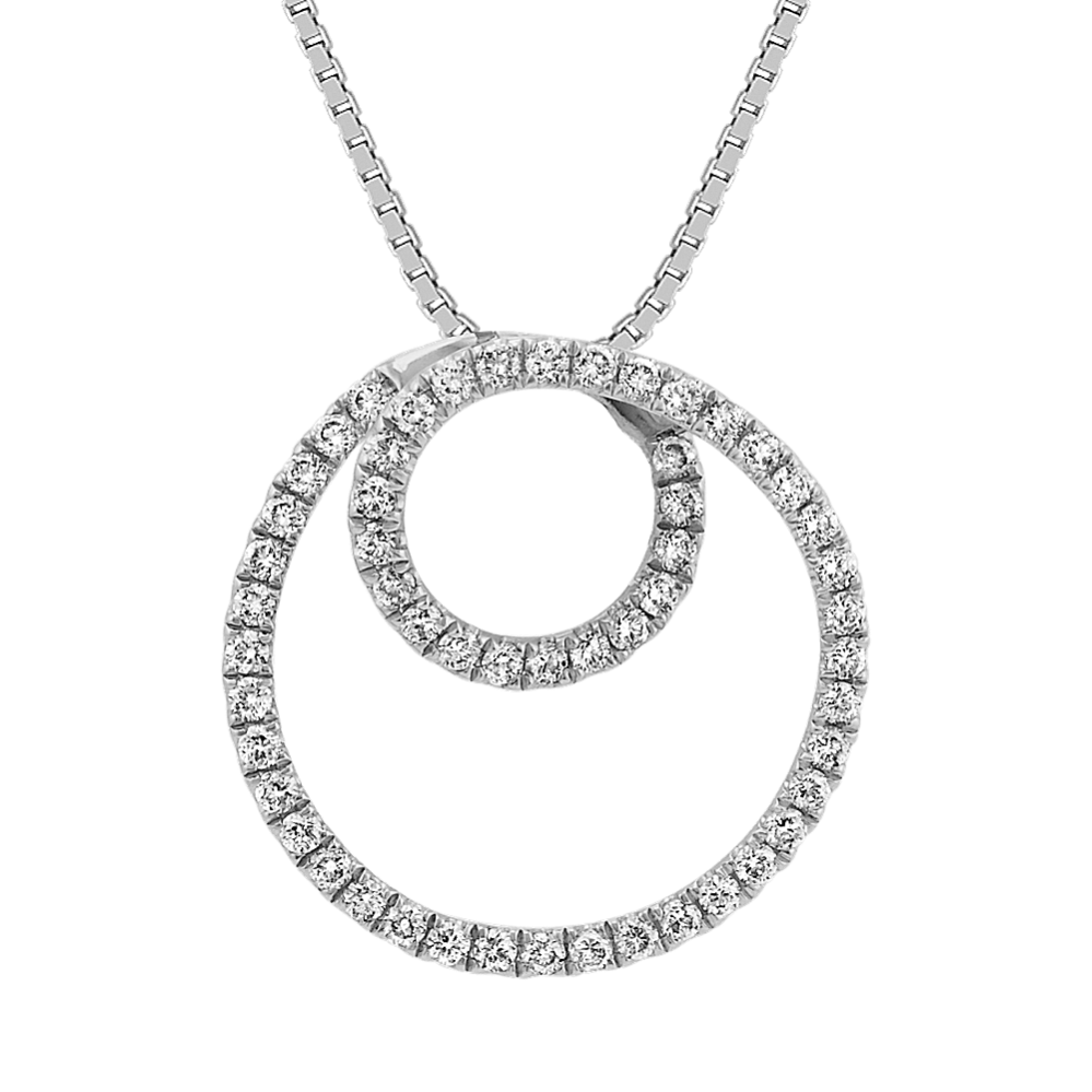 Diamond Spiral Pendant (18 in)