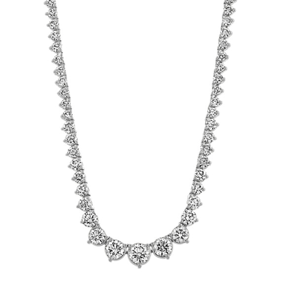 Diamond Tennis Necklace in 14K White Gold (18 in)