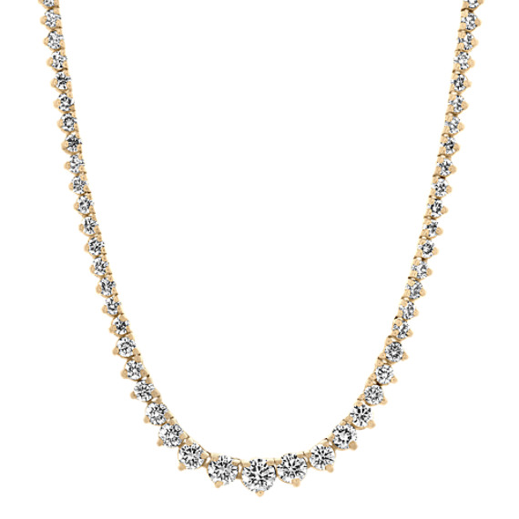 Diamond Tennis Necklace in 14K Yellow Gold (18 in)