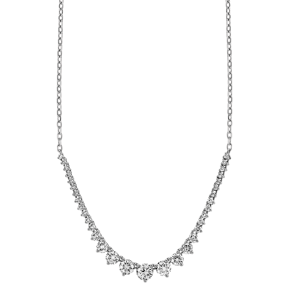 Diamond Tennis Necklace in 14k White Gold (18 in)