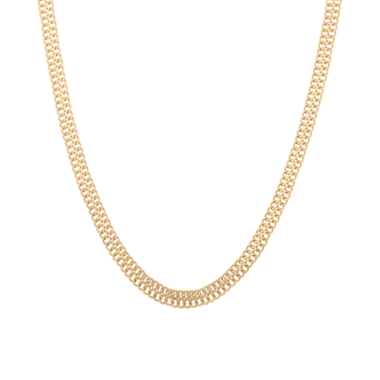 Double Cable Chain in 14K Yellow Gold (18 in)