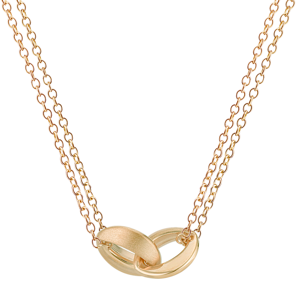 Double Link Necklace in 14k Yellow Gold (18'')
