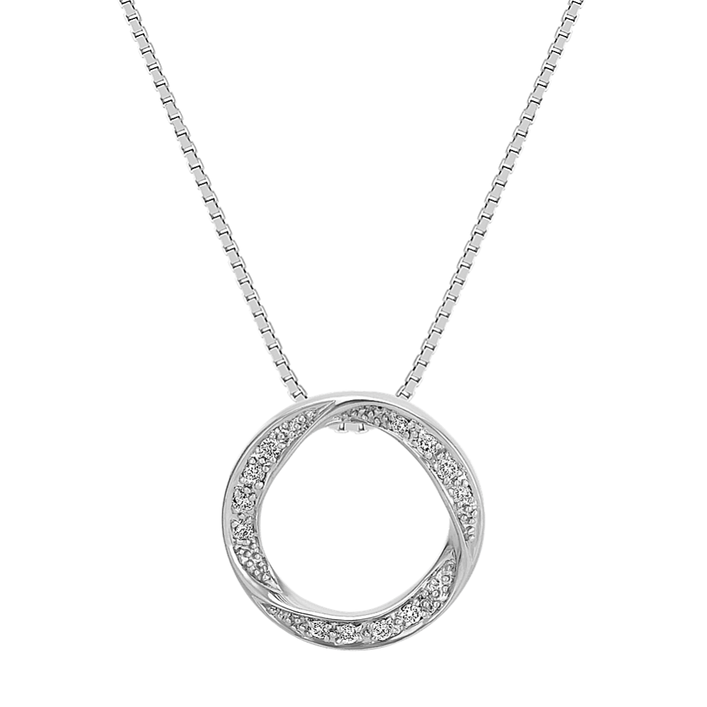 Draped Circle Diamond Pendant (18 in)