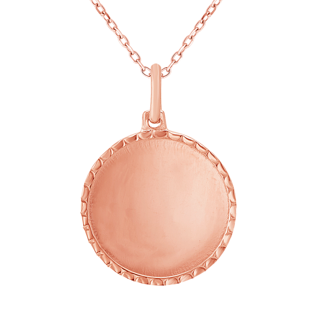 Engravable Circe Pendant in 14k Rose Gold (18'')