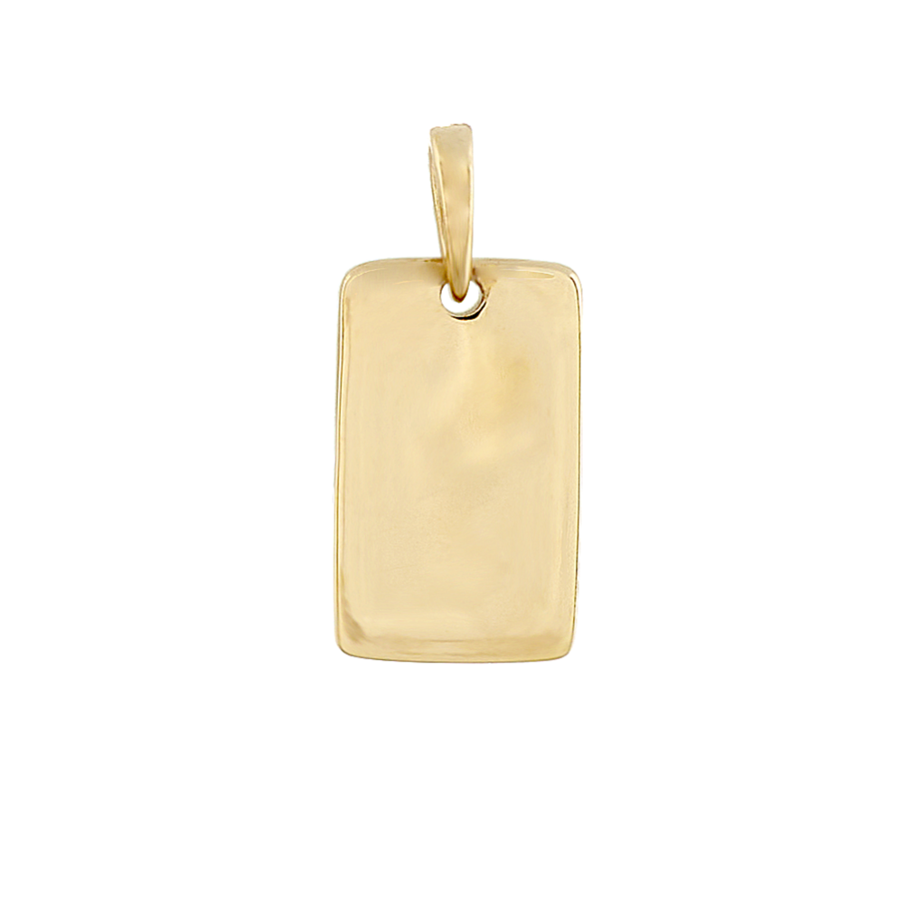 Rectangle Charm in 14k Yellow Gold