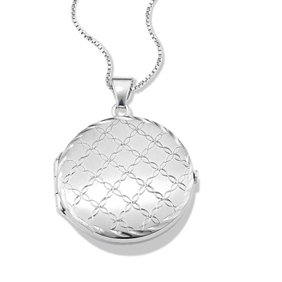 Quilted Sterling Silver Locket