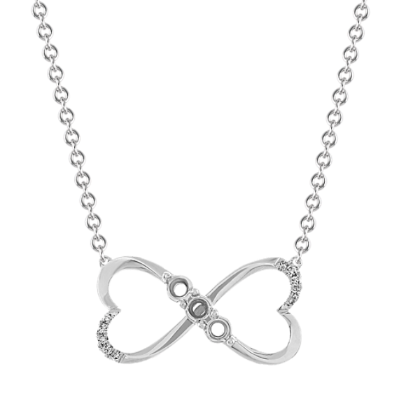 Pick-Your-Gems Infinity Hearts Necklace