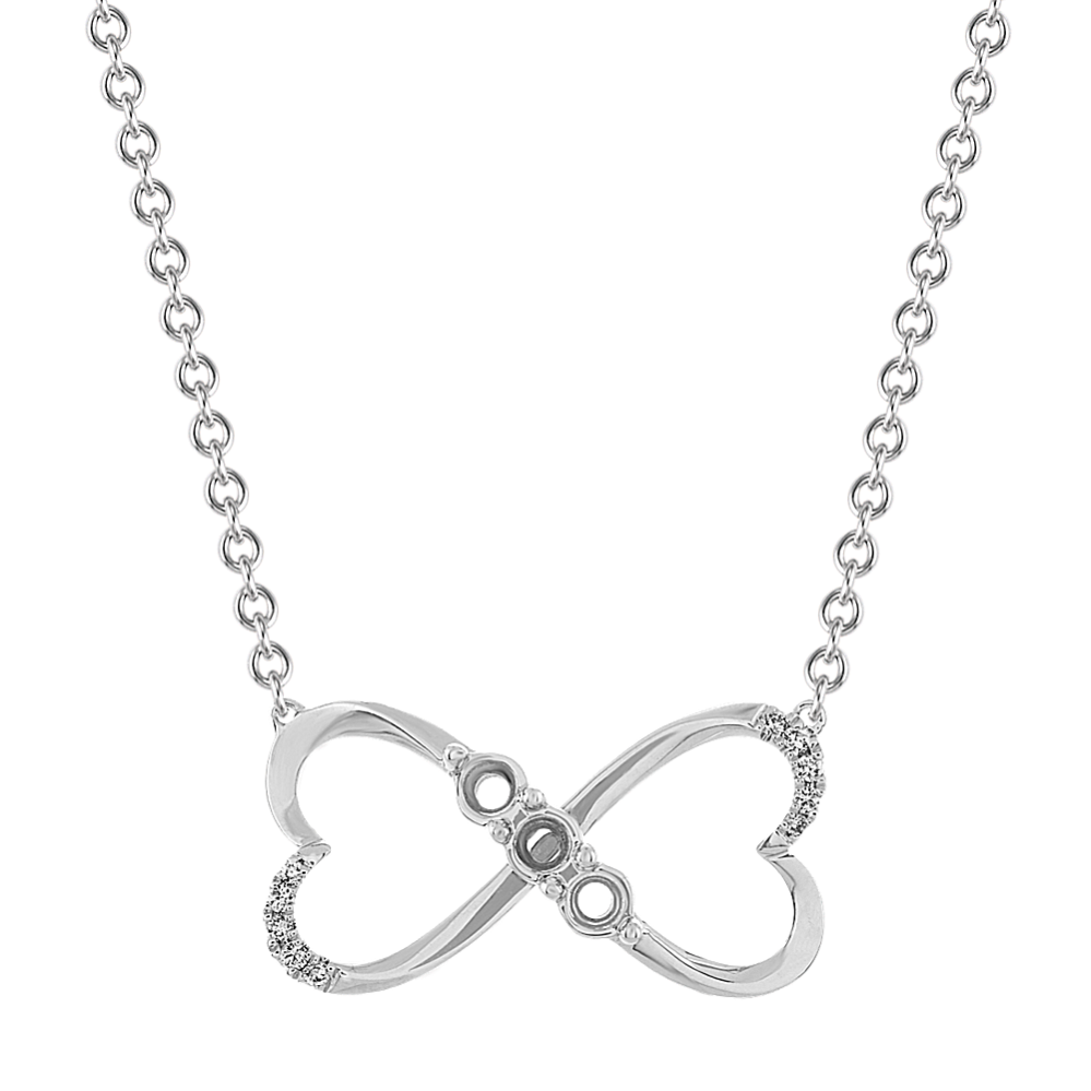 Pick-Your-Gems Infinity Hearts Necklace