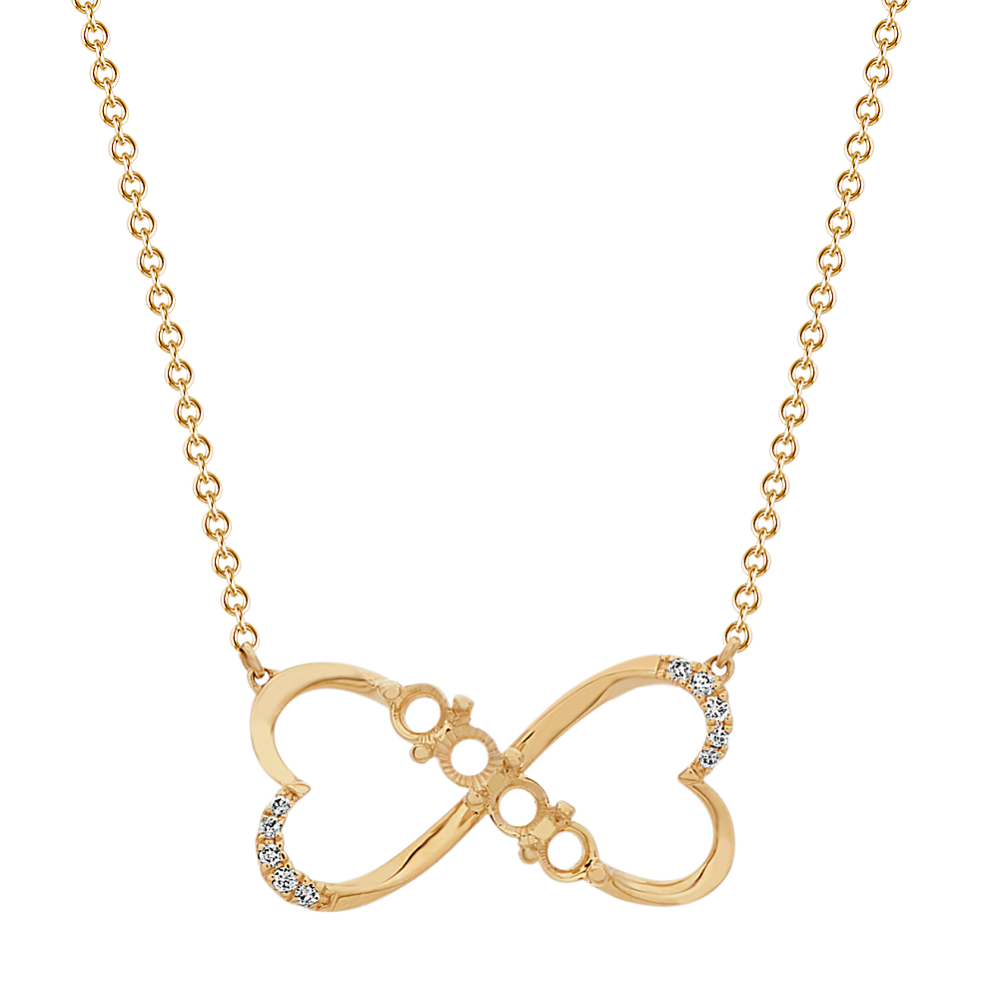 Pick-Your-Gems Infinity Hearts Necklace