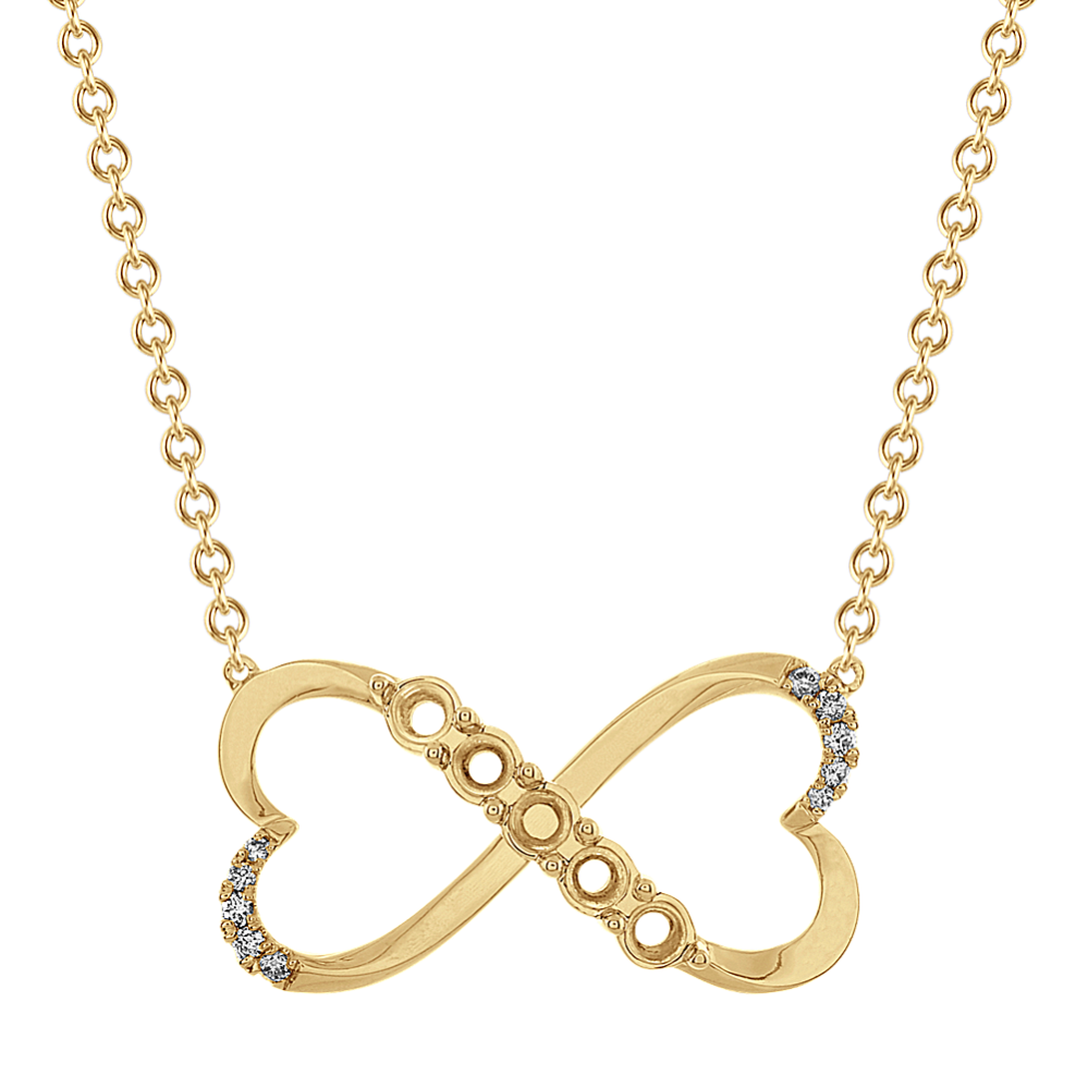 Pick-Your-Gems Infinity Hearts Necklace