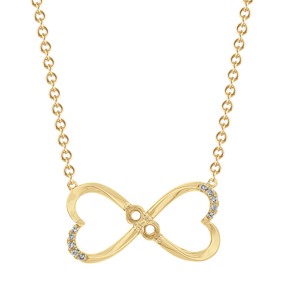 Pick-Your-Gems Infinity Hearts Necklace