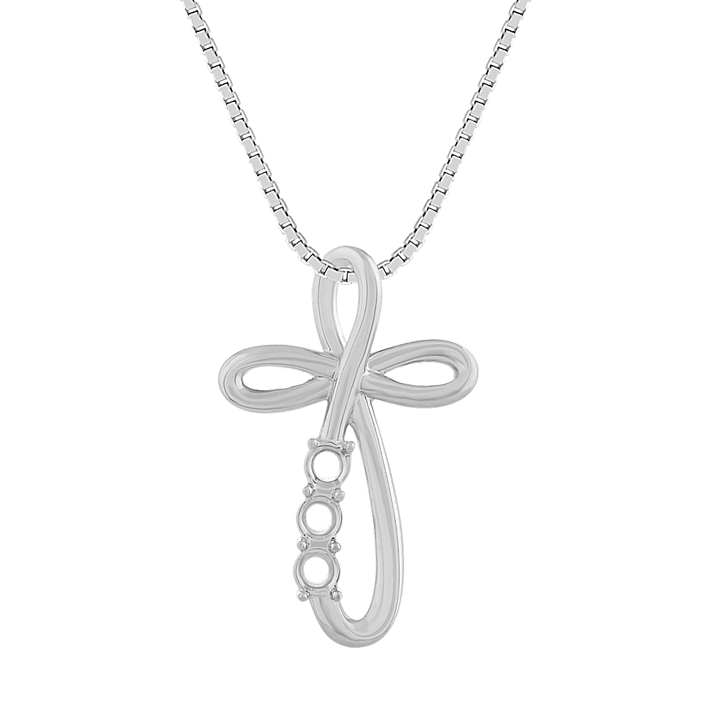 Family Collection Swirl Cross Pendant (18 in)