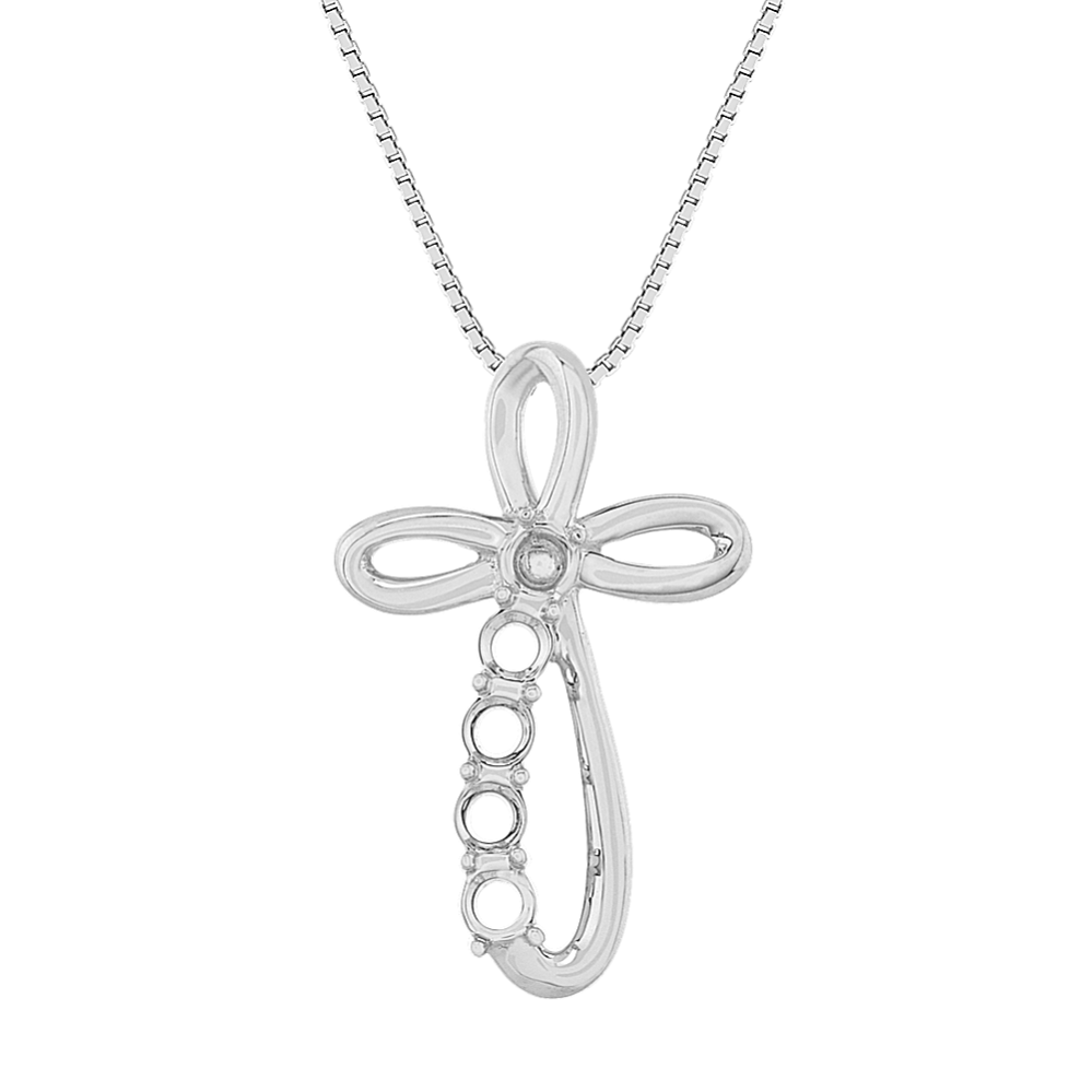 Family Collection Swirl Cross Pendant (18 in)