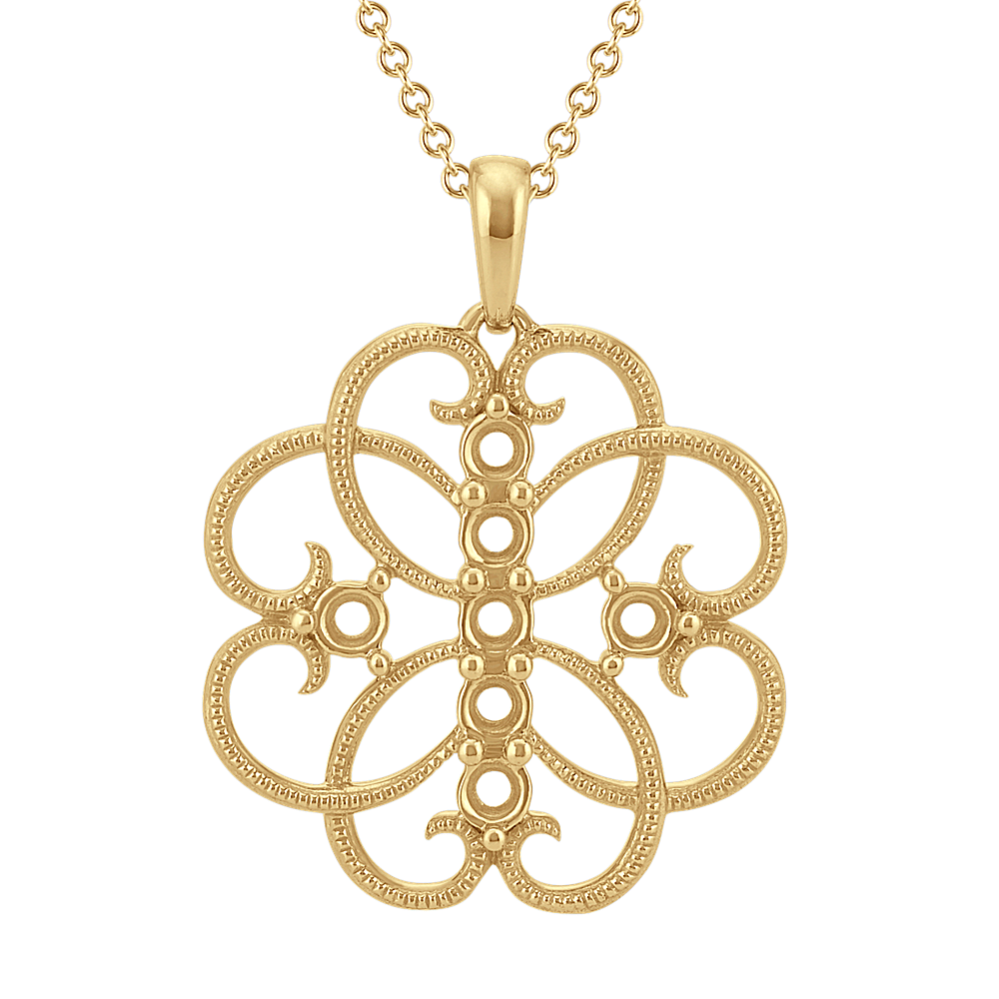 Pick-Your-Gems Floral Pendant