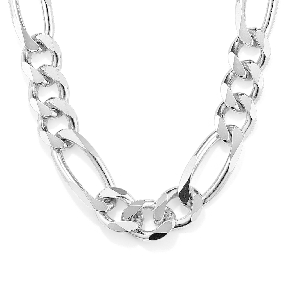 Figaro Chain in Sterling Silver (18 in)