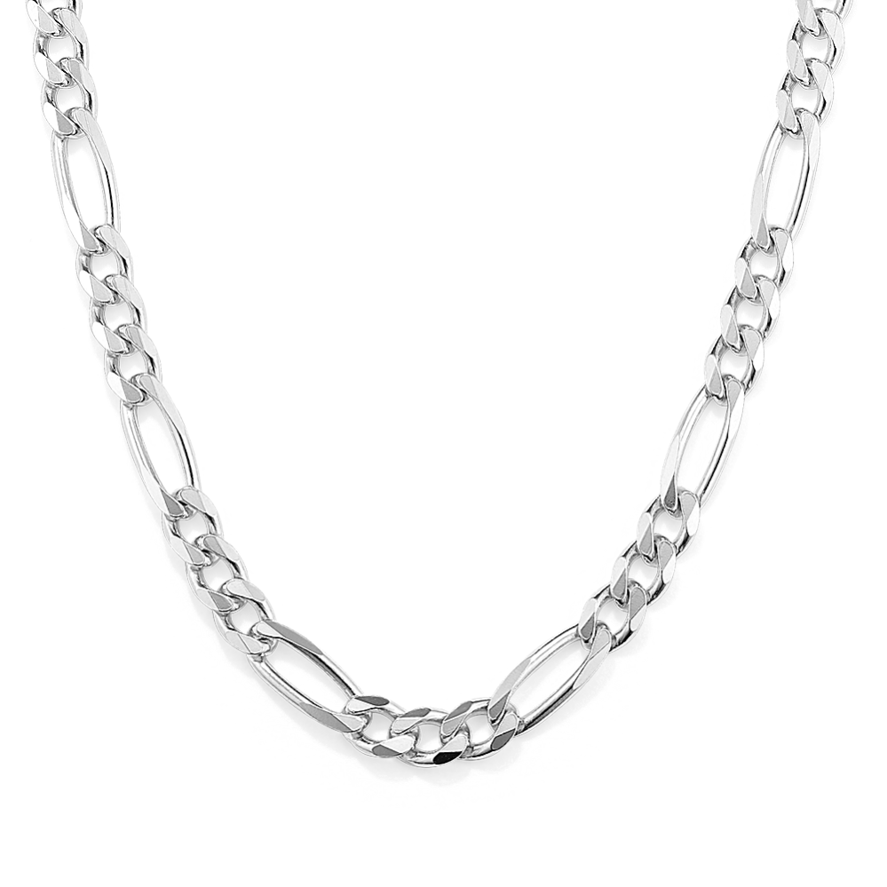 22in Sterling Silver Figaro Chain (6.5mm)