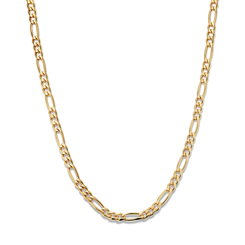 18 in 14K Yellow Gold Vermeil Figaro Chain (4.5mm)