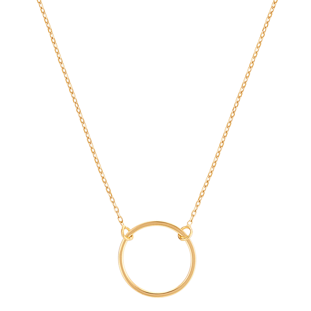 Full Circle 14k Yellow Gold Necklace (16 in)