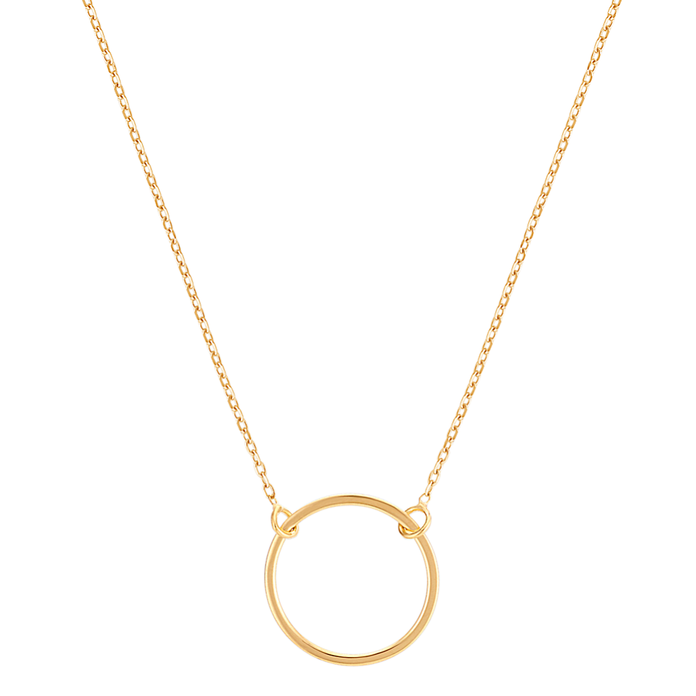 Full Circle 14k Yellow Gold Necklace (16'')