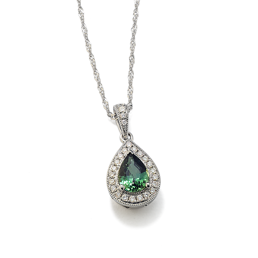 green diamond necklace