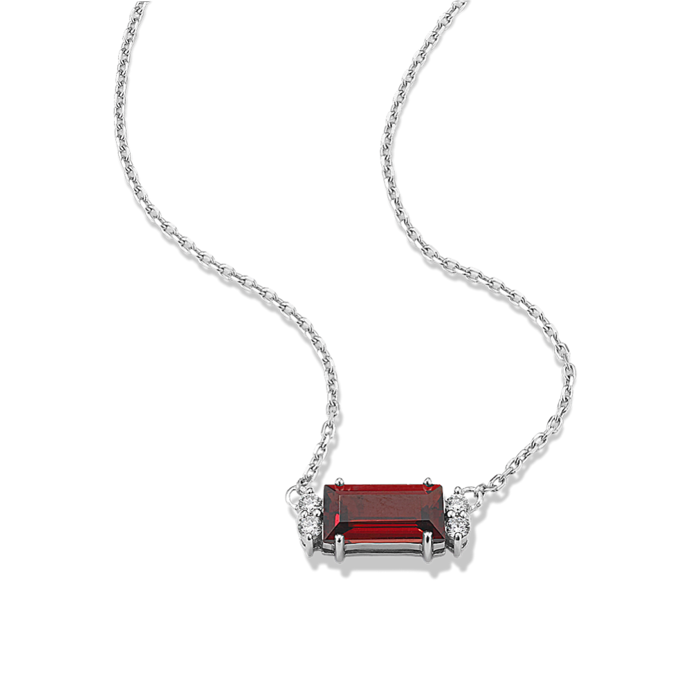 Raine Garnet & Diamond Necklace
