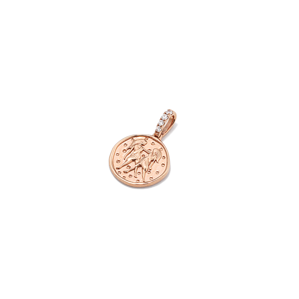 Gemini Rose Gold Zodiac Charm