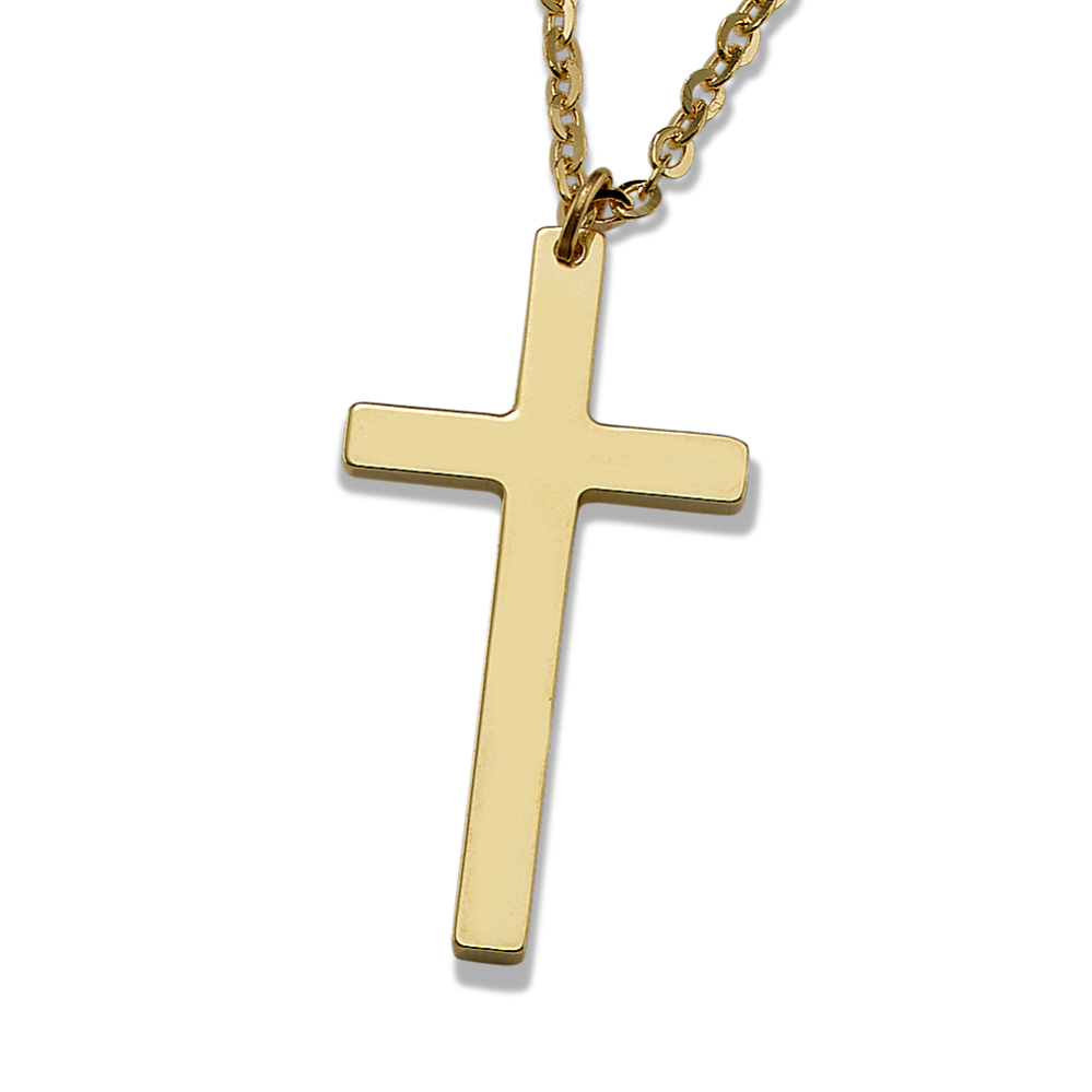 Gemma 14K Yellow Gold Cross Pendant