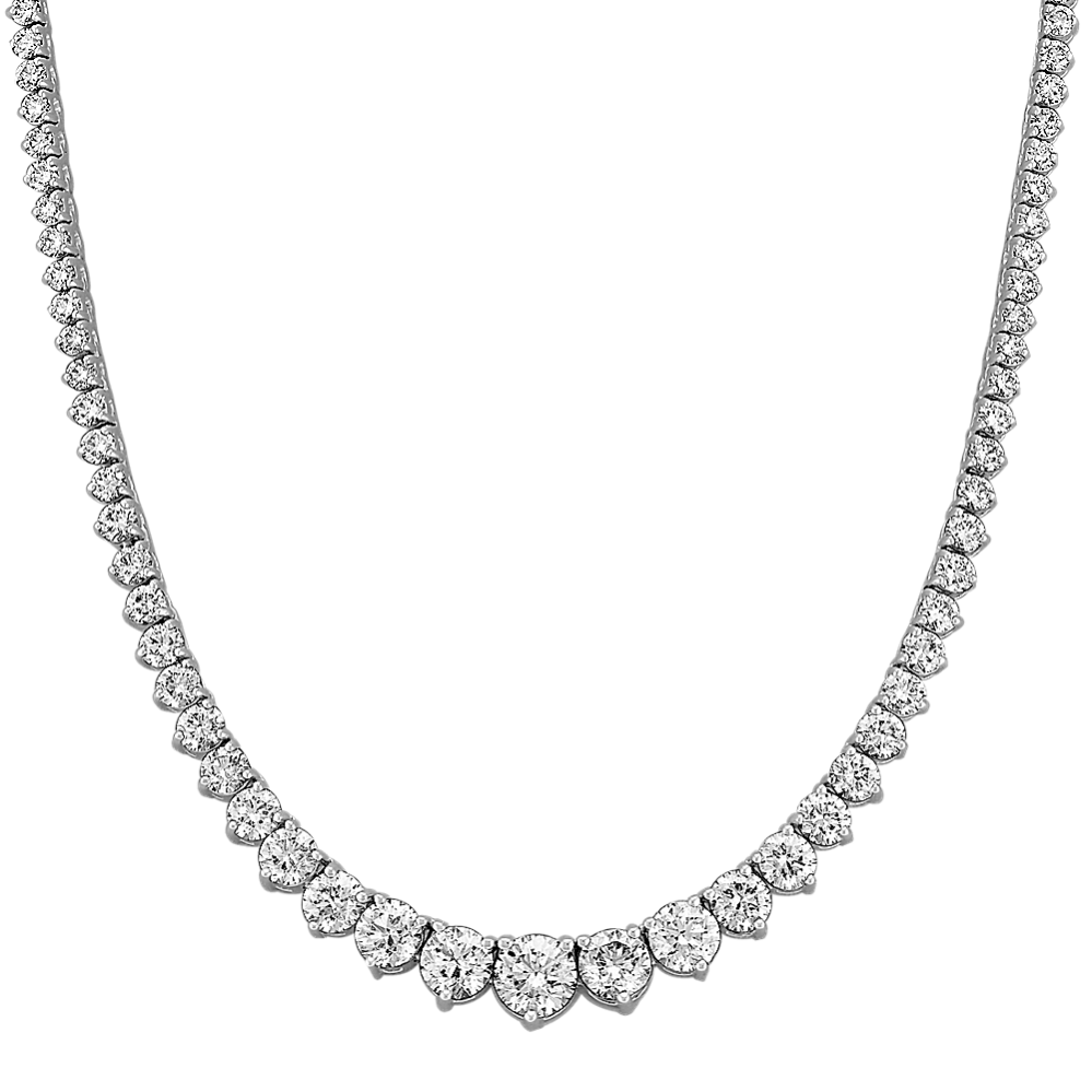Graduated Round Diamond Necklace (17'')