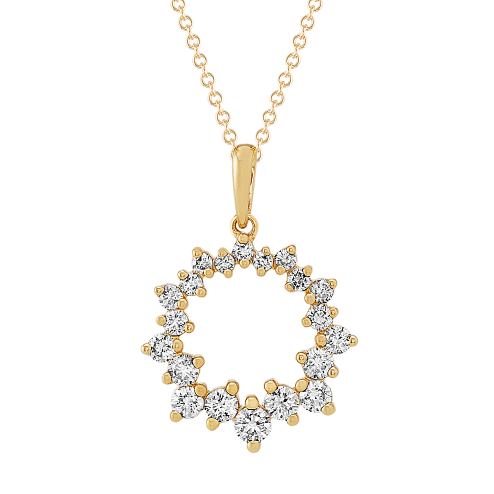 Graduated Round Diamond Pendant (22 in)