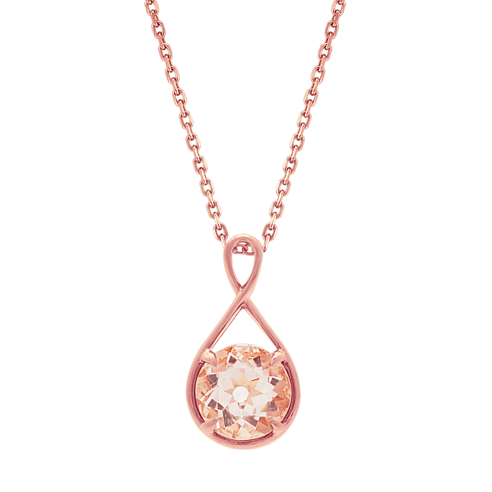 Hale Infinity Morganite Pendant in 14K Rose Gold (24'')