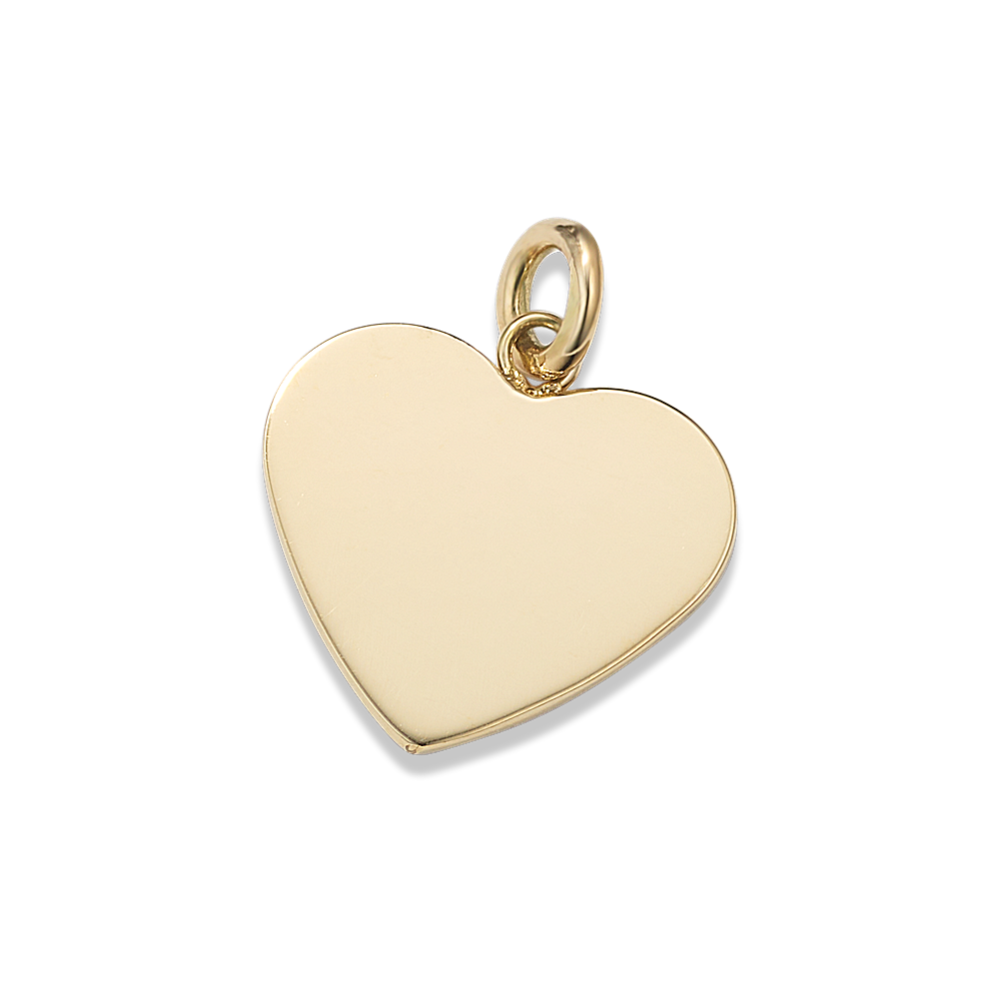 14k Yellow Gold Heart Charm