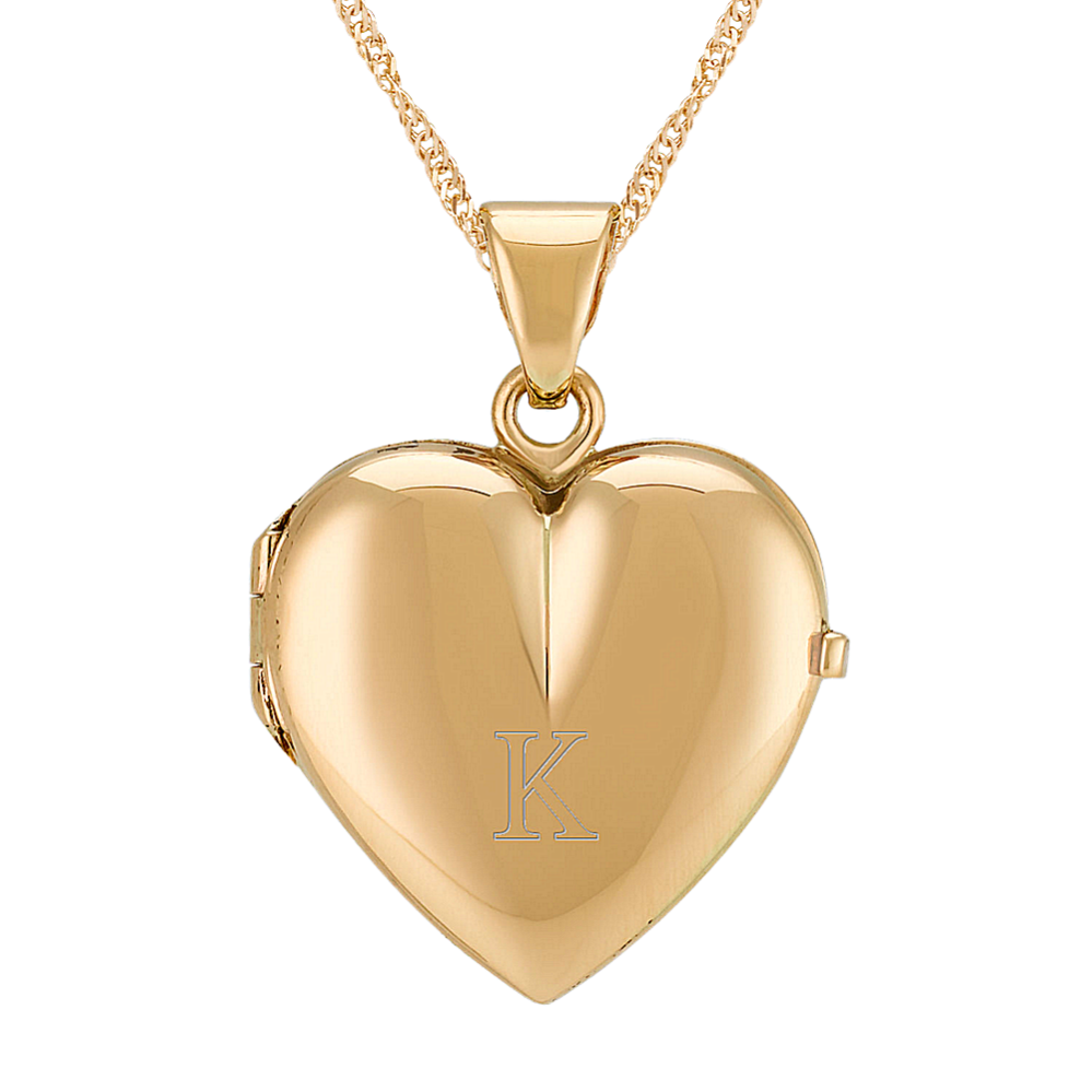 Heart Locket in 14k Yellow Gold (18'')