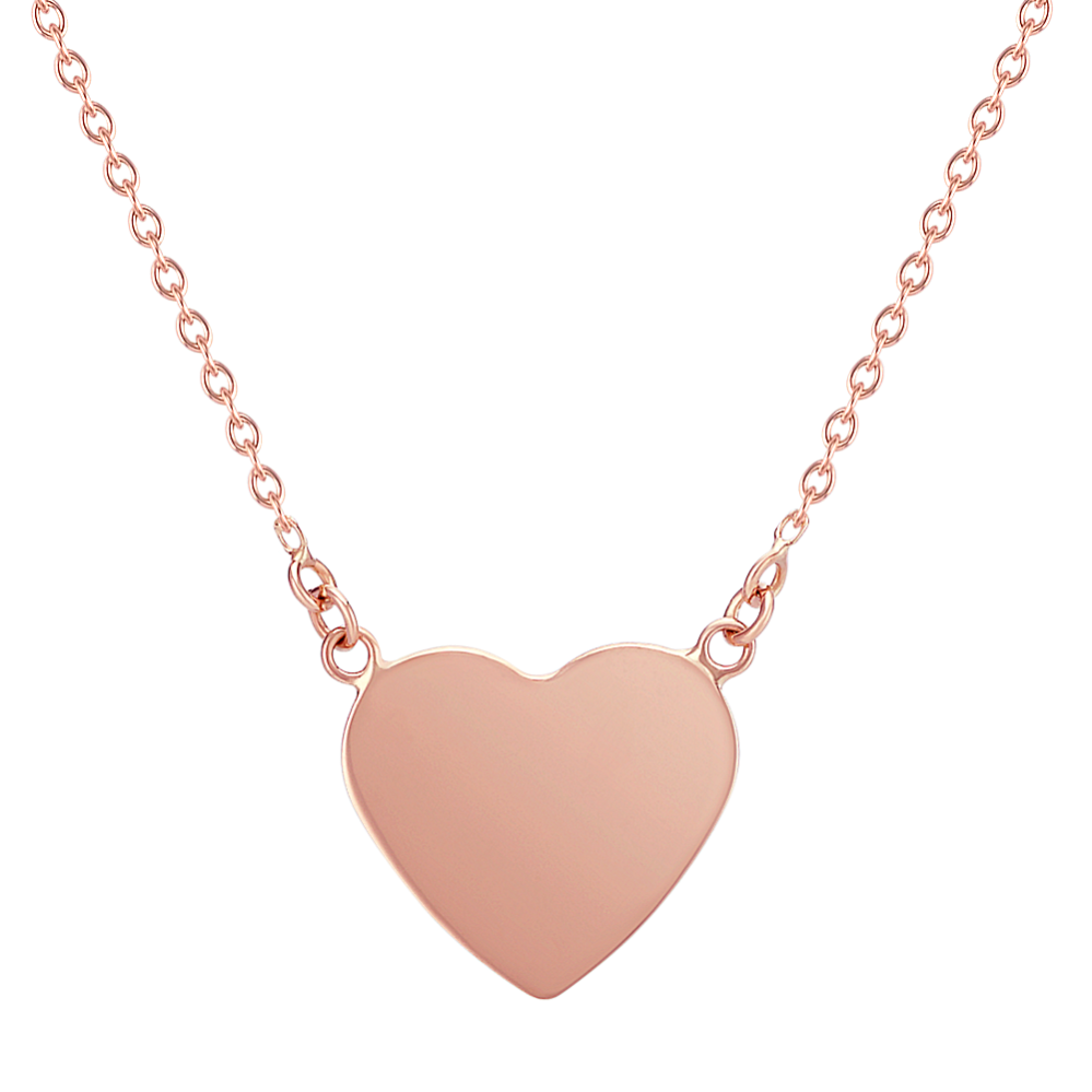 Heart Necklace in 14k Rose Gold (18'') Shane