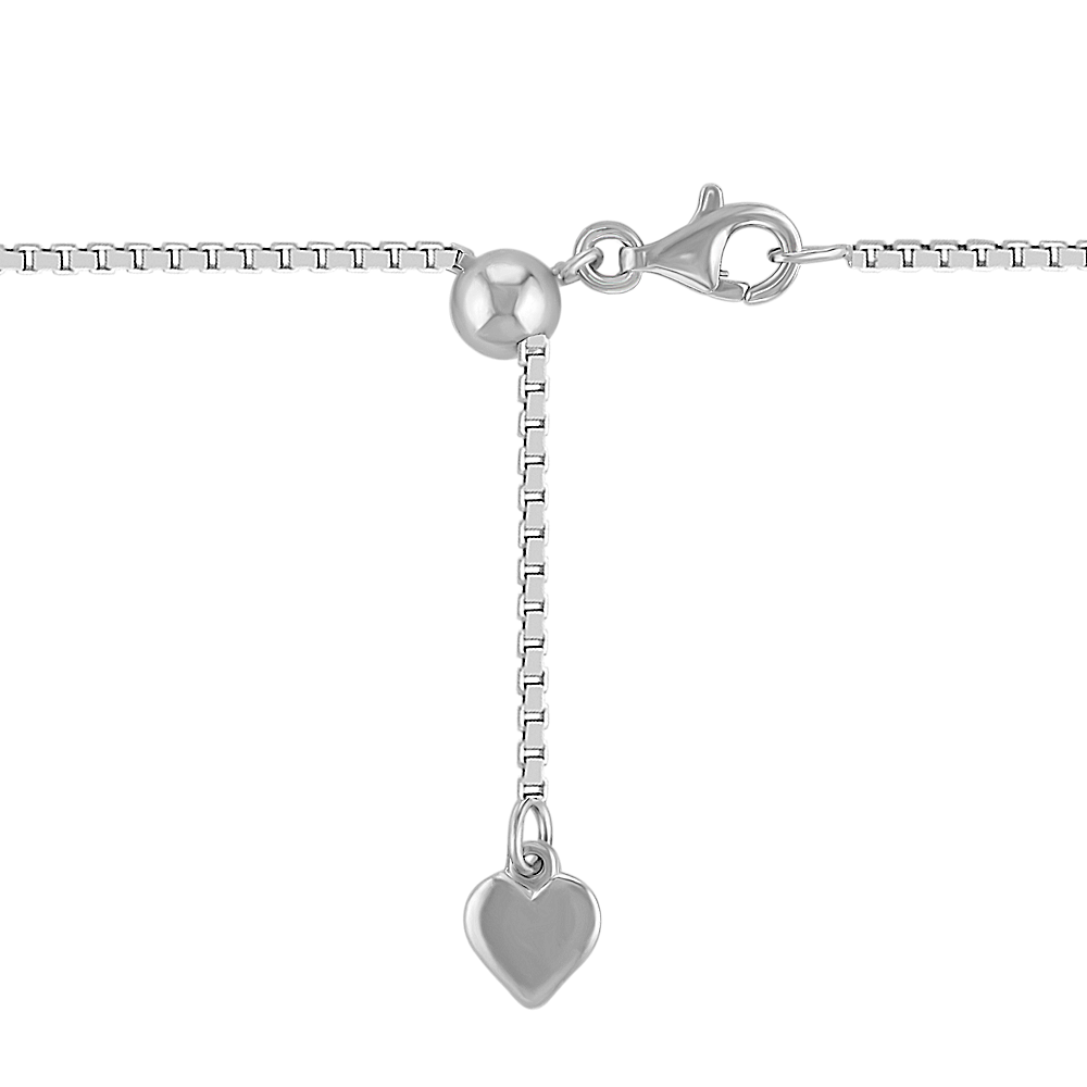 Lavinia Amethyst and Diamond Heart Swirl Pendant in Sterling Silver (18 in)