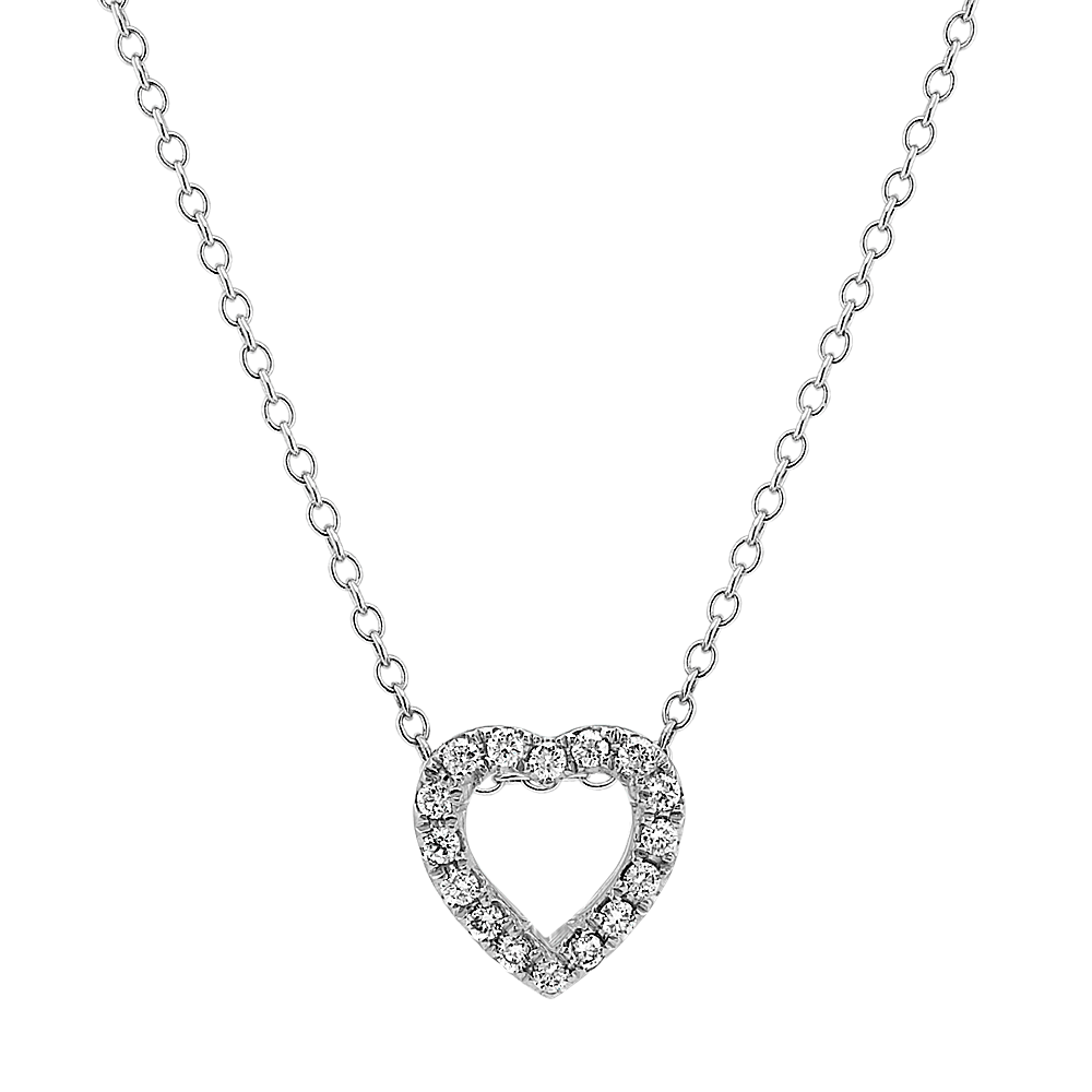 Heart Shaped Diamond Pendant (22 in) | Shane Co.