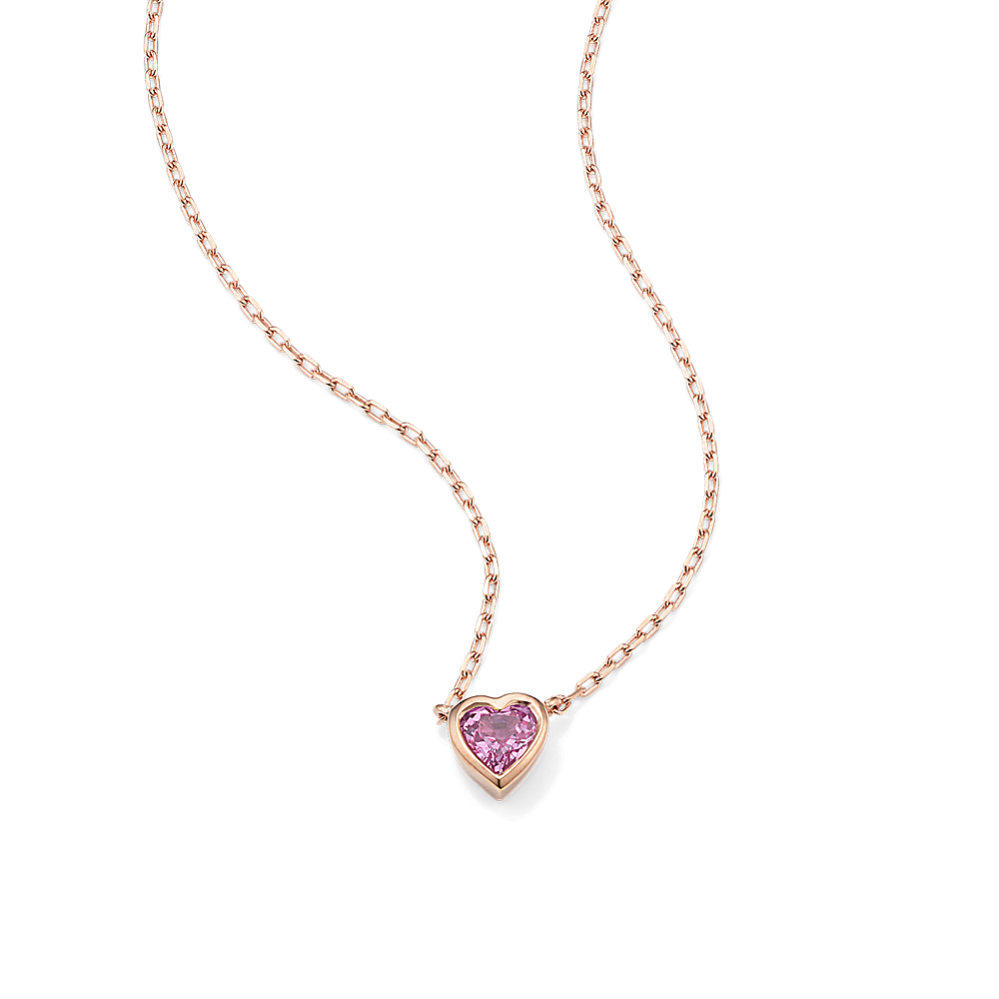 Candy-Heart Pink Sapphire Necklace