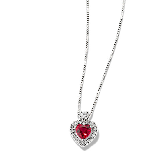 Heart Shaped Sapphire And Round Diamond Pendant 18 In Shane Co - Heart Shaped Stone Pendant Heart Shaped Sapphire And Round Diamond Pendant 18 In Shane Co - Heart Shaped Stone Pendant