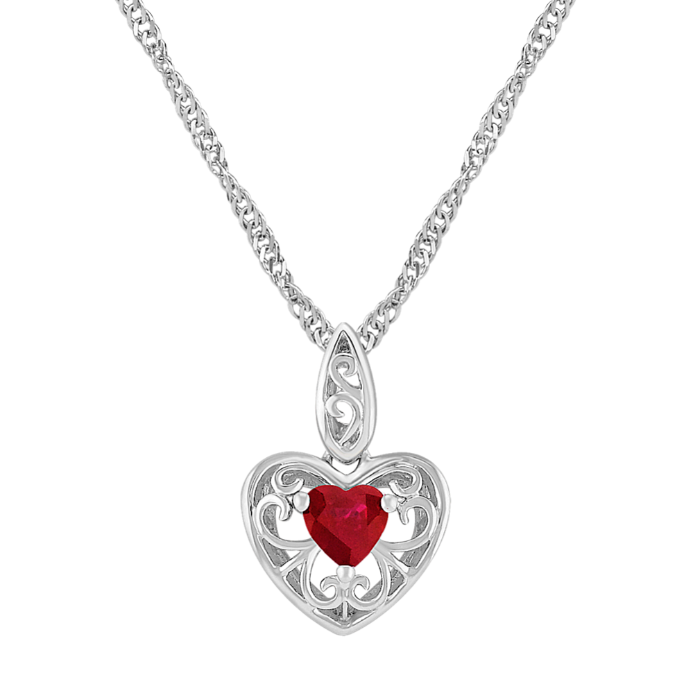 Sterling Silver One Heart Necklace 18 Sterling Silver One Heart Necklace 18