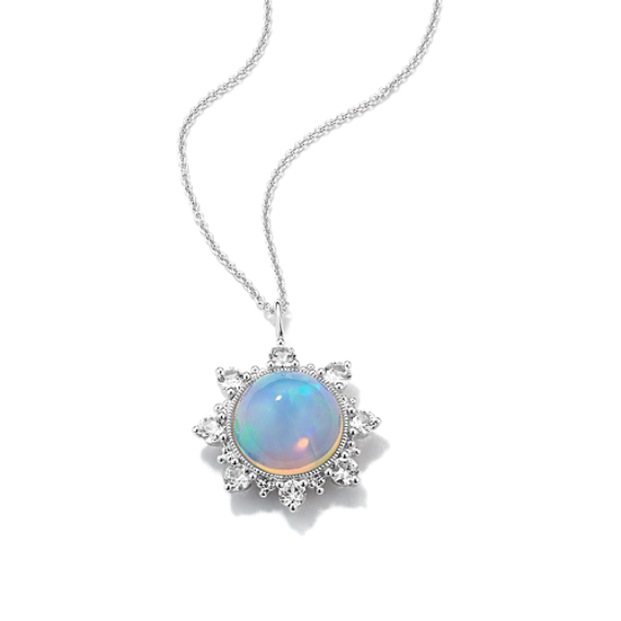 Cressida Opal & White Sapphire Pendant