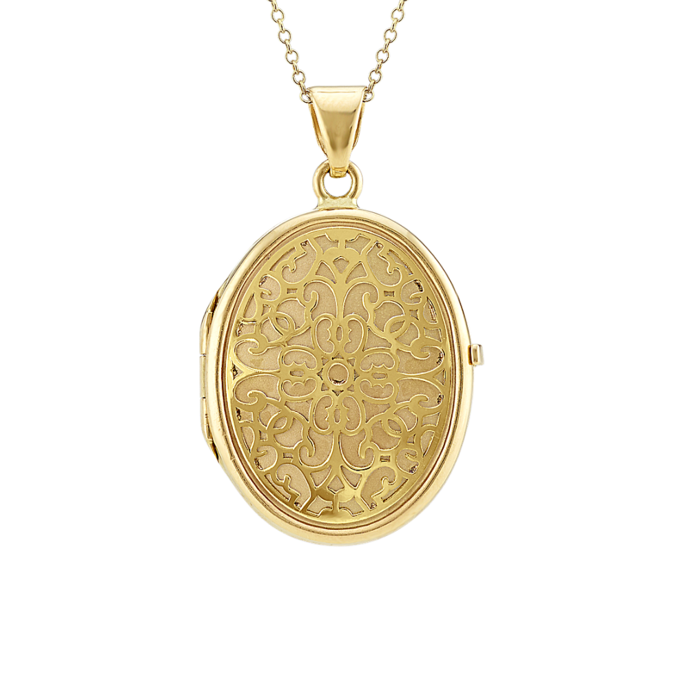 Heritage Locket in 14k Yellow Gold (22 in)