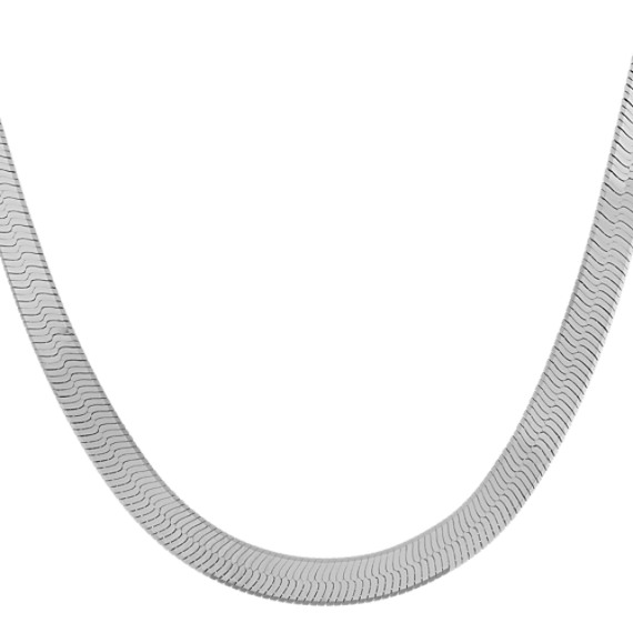 Herringbone Chain in Sterling Silver (20 in)